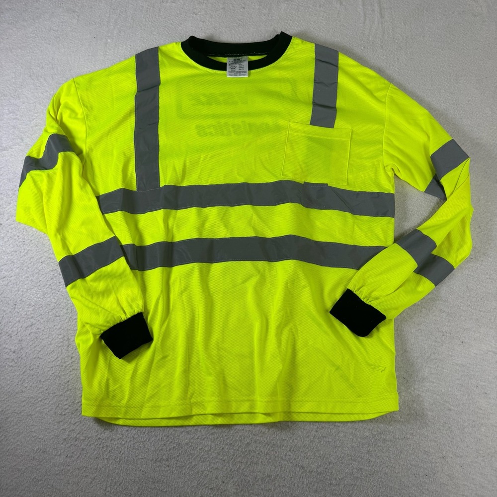 RRI Penske Logistics Hi-Vis Shirt Mens 2XL Yellow Good Reflective ANSI Class 3